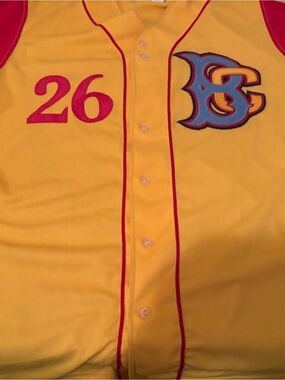 Brooklyn Cyclones Yellow Gold Fashion Jersey OT Sports Jersey Size 48 NY Mets